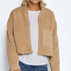 NOISY MAY NMKIAN L/S TEDDY JACKET S* Dames Jas - Maat S -Dameskleding Verkoop 519x840 1