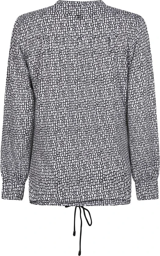 Zoso Blouse Allison Printed Blouse 224 Offwhite/black Dames Maat - M 2 Zoso Blouse Allison Printed Blouse 224 Offwhite/black Dames Maat - M - Afbeelding 2
