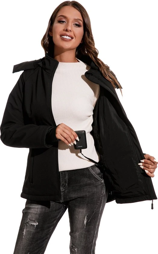 Sailwind Verwarmde Jas / Soft Shell / Dames / Zwart Incl. Powerbank 7 Sailwind Verwarmde Jas / Soft Shell / Dames / Zwart Incl. Powerbank - Afbeelding 7