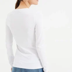 WE Fashion Dames Biologisch Katoen Shirt - Maat XL -Dameskleding Verkoop 532x840 9