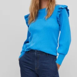 VILA VINEIRA L/S KNIT TOP/3/LR Dames Trui - Maat M -Dameskleding Verkoop 538x840