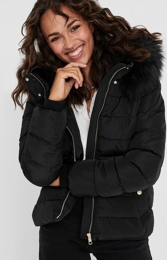 ONLY ONLCAMILLA QUILTED FURHOOD JACKET CC OTW Dames Jas - Maat L 5 ONLY ONLCAMILLA QUILTED FURHOOD JACKET CC OTW Dames Jas - Maat L - Afbeelding 5