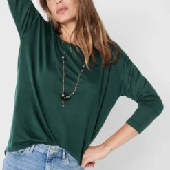 ONLY ONLELCOS 4/5 SOLID TOP JRS Dames T-shirt - Maat M -Dameskleding Verkoop 544x840 6