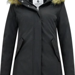 Matogla Dames Winterjas Met Imitatie Bontkraag - Slim Fit - Zwart -Dameskleding Verkoop 545x840 4