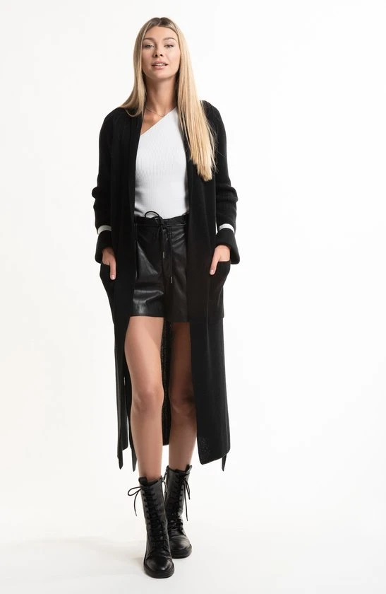 Merkloos Lang Vest Met Riem - Zwarte Lang Vest SOFT TOUCH - Maat M/L 4 Merkloos Lang Vest Met Riem - Zwarte Lang Vest SOFT TOUCH - Maat M/L - Afbeelding 4