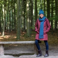 MGO Leisure Wear MGO Sue Wijn Rood - Dames Winterjas - Waterdicht En Winddicht - Teddy Voering - Regenjas Maat L -Dameskleding Verkoop 550x366 12