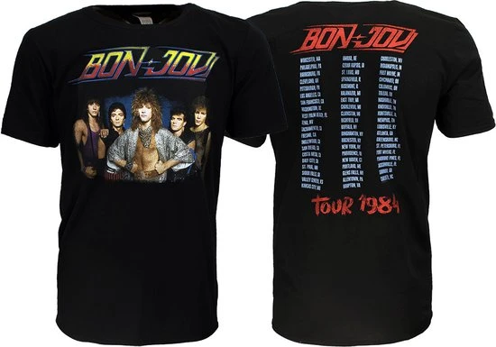 POPMERCH Bon Jovi Official 1984 Tour T-Shirt - Officiële Merchandise 1 POPMERCH Bon Jovi Official 1984 Tour T-Shirt - Officiële Merchandise