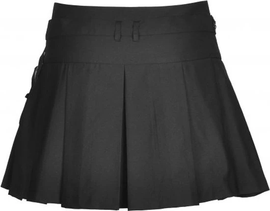 Dark In Love Korte Rok -M- Pleated With Bag Zwart 4 Dark In Love Korte Rok -M- Pleated With Bag Zwart - Afbeelding 4