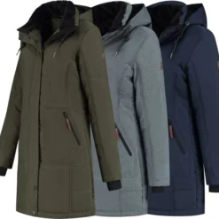 Travelin' Jack Ylva Damesjas Gevoerde Parka - Teddy Voering - Winddicht - Groen - Maat 46 -Dameskleding Verkoop 550x513 1