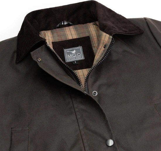 MGO Leisure Wear MGO Waxjas Leeds Dames - 100% Gewaxt Katoen - Winddicht En Waterdicht - Bruin - Maat M 5 MGO Leisure Wear MGO Waxjas Leeds Dames - 100% Gewaxt Katoen - Winddicht En Waterdicht - Bruin - Maat M - Afbeelding 5