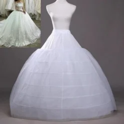 Merkloos Hoepelrok 6-Rings - Trouwjurk - One Size - Verstelbaar - Plus Tule - Lengte Ca.100 Cm. - Incl. Verzendkosten