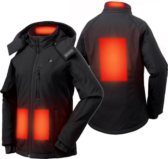 Sailwind Verwarmde Jas / Soft Shell / Dames / Zwart Incl. Powerbank 4 Sailwind Verwarmde Jas / Soft Shell / Dames / Zwart Incl. Powerbank - Afbeelding 4