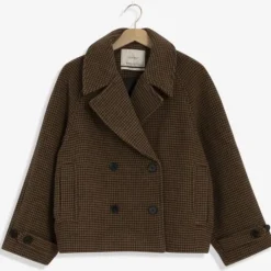 Sissy Boy Sissy-Boy - Korte Wollen Trenchcoat Met Ruitjes 7 Sissy Boy Sissy-Boy - Korte Wollen Trenchcoat Met Ruitjes -Dameskleding Verkoop 550x535 1