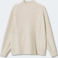 Mango Trui Gebreide Trui Met Trechterhals 37087753 06 Dames Maat - S -Dameskleding Verkoop 550x544 1