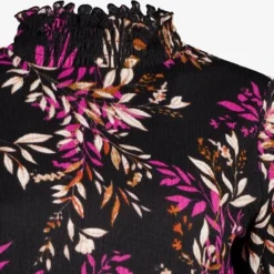 TwoDay Dames Smock Top Met Bloemenprint - Zwart - Maat L -Dameskleding Verkoop 550x545 1