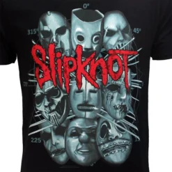 POPMERCH Slipknot Masks Band T-Shirt Zwart - Officiële Merchandise -Dameskleding Verkoop 550x550 48