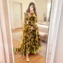 Merkloos Indian Suit - Pakistani Suit - Indian Dress - Readymade Gown - Party Wear - Maternity Dress - Georgette Semi Stitched Traditional Party Wear