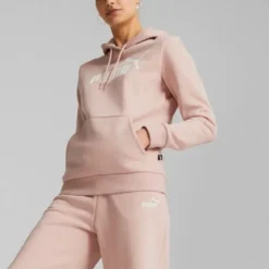 PUMA ESS Logo Hoodie Fleece Dames Trui - Maat L -Dameskleding Verkoop 550x550 92