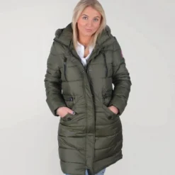 Paragoose - Dames Winterjas - Lang - Mazla - Groen -Dameskleding Verkoop 550x590