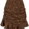 Lofty Manner Rok Skirt Leila Mw34 Brown Dot Dames Maat - S