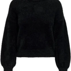 Only Trui Onlpiumo L/s Pullover Knt Noos 15235973 Black Dames Maat - M