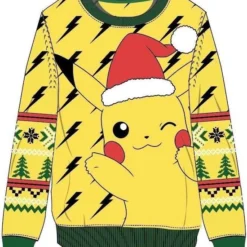 Difuzed Pok�mon Kersttrui -L- Christmas Pikachu Multicolours -Dameskleding Verkoop 550x621