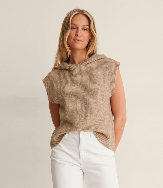 Na-kd Knitted Hoodie Dames Vest - Maat Large 5 Na-kd Knitted Hoodie Dames Vest - Maat Large - Afbeelding 5