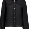 Only Blouse Onlgithe Ls Collar Button Top Wvn 15272775 Black Dames Maat - L