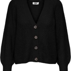 Jacqueline De Yong Vest Jdydrea Soba L/s Puff Cardigan Knt 15277501 Black Dames Maat - L
