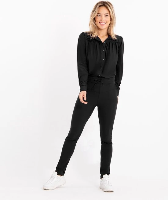 Zwarte Broek/Pantalon Van Je M'appelle - Dames - Travelstof - Maat XL - 9 Maten Beschikbaar 10 Zwarte Broek/Pantalon Van Je M'appelle - Dames - Travelstof - Maat XL - 9 Maten Beschikbaar - Afbeelding 10