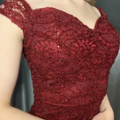 Merkloos Rode Kanten Mermaid Jurk -Dameskleding Verkoop 550x654 7