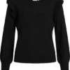 Vila Trui Vineira L/s Knit Top/3/lr 14083682 Black Dames Maat - M