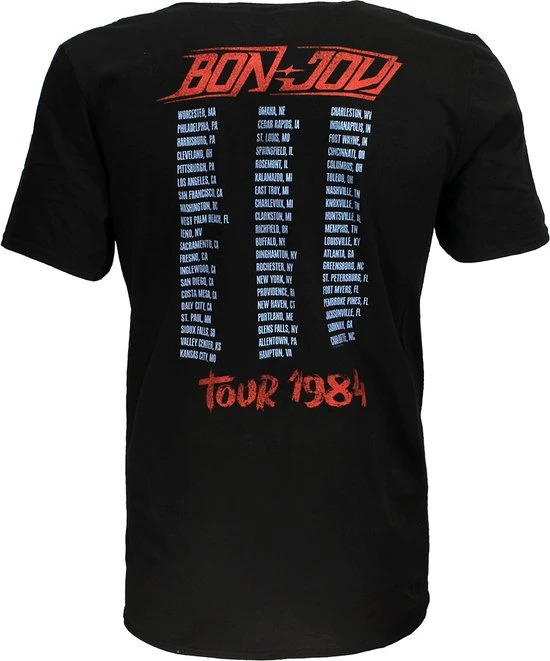 POPMERCH Bon Jovi Official 1984 Tour T-Shirt - Officiële Merchandise 3 POPMERCH Bon Jovi Official 1984 Tour T-Shirt - Officiële Merchandise - Afbeelding 3