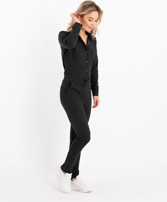 Zwarte Broek/Pantalon Van Je M'appelle - Dames - Travelstof - Maat XL - 9 Maten Beschikbaar 2 Zwarte Broek/Pantalon Van Je M'appelle - Dames - Travelstof - Maat XL - 9 Maten Beschikbaar - Afbeelding 2