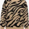 TwoDay Dames Trui Met Zebraprint - Zwart - Maat L