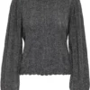 Jacqueline De Yong Trui Jdyspencer Life L/s Structure Pull. 15260262 Dark Grey Melange Dames Maat - L