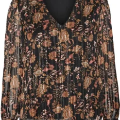 VERO MODA VMMINA L/S V-NECK TOP WVN BTQ Dames Top - Maat XL