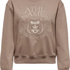 Only Trui Onlmoon L/s O-neck Swt 15273747 Brown Lentil/games Dames Maat - S