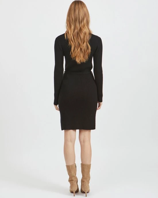 VILA VIRIL WRAP L/S KNIT DRESS - NOOS Dames Jurk - Maat L 2 VILA VIRIL WRAP L/S KNIT DRESS - NOOS Dames Jurk - Maat L - Afbeelding 2