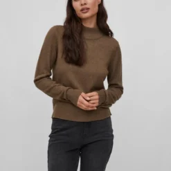 VILA VIRIL CREWNECK L/S KNIT TOP - NOOS Dames Trui - Maat M