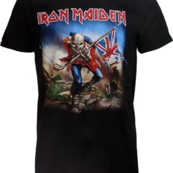 POPMERCH Iron Maiden The Trooper Band T-Shirt Zwart - Officiële Merchandise