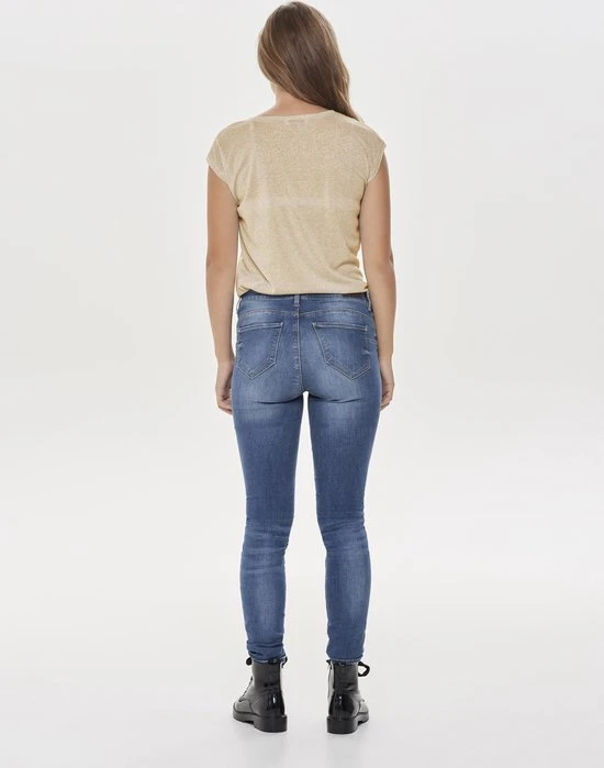 ONLY ONLSILVERY S/S V NECK LUREX TOP JRS NOOS Dames T-shirt - Maat XS 3 ONLY ONLSILVERY S/S V NECK LUREX TOP JRS NOOS Dames T-shirt - Maat XS - Afbeelding 3