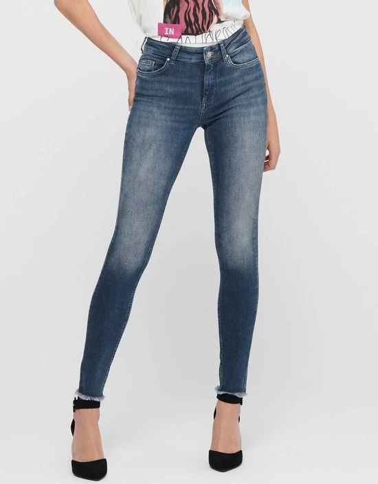 Only ONLBLUSH LIFE MID SK ANK RW REA422 NOOS Special Blue Grey Denim Dames Jeans - Maat L X L30 7 Only ONLBLUSH LIFE MID SK ANK RW REA422 NOOS Special Blue Grey Denim Dames Jeans - Maat L X L30 - Afbeelding 7