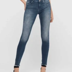 Only ONLBLUSH LIFE MID SK ANK RW REA422 NOOS Special Blue Grey Denim Dames Jeans - Maat S X L30 -Dameskleding Verkoop 550x704 5