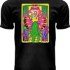 Fox Originals Neon Met Blacklight Cannabis Shirt Heren & Dames Katoen Zwart Black Maat M