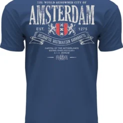 Fox Originals Amsterdam Superior T-shirt Heren & Dames Katoen Denim Maat L