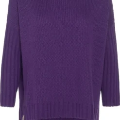 Knit Factory Kylie Gebreide Dames Trui - Boothals - Purple - 36/44