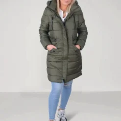 Paragoose - Dames Winterjas - Lang - Mazla - Groen -Dameskleding Verkoop 550x709 2