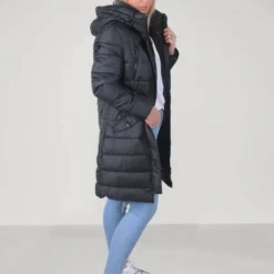 Paragoose - Dames Winterjas - Lang - Mazla - Zwart -Dameskleding Verkoop 550x709 7