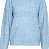 Vero Moda Trui Vmvigga Structure Ls O-neck Blou G 10268161 Cerulean/w Melange Dames Maat - L